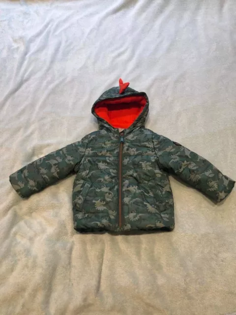 boys Camouflage Dinosaur winter coat 12-18 months