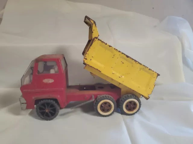 Vintage Tonka Cab Red Yellow Hydraulic Dump Truck Pressed Steel Restore Parts