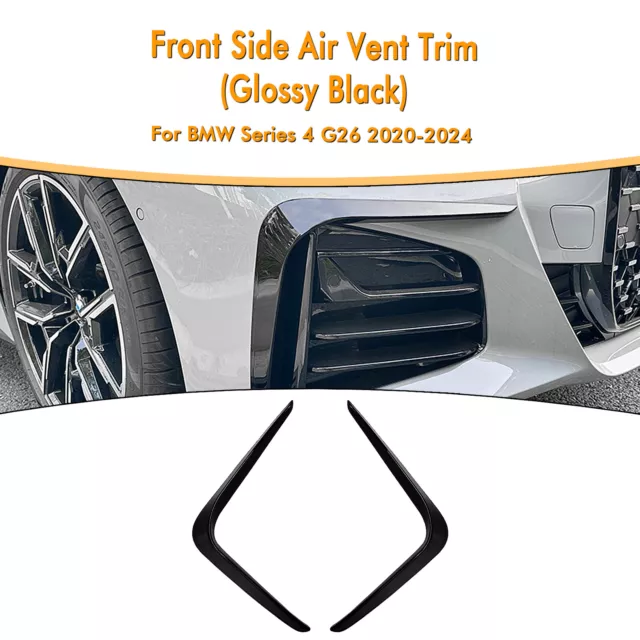 Front Side Air Vent Trim For BMW 4 Series G26 4 Door M Sport 20-2024 Black