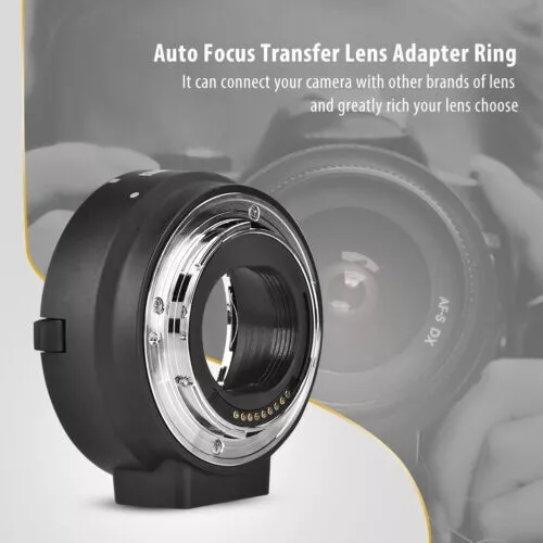Meike AF Auto Focus Lens Mount Adapter Ring for Canon EOS EF-S to EF-M MK-C-AF4