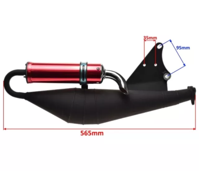 Sport Auspuff Schalldämpfer für KEEWAY FOCUS F-ACT FLASH MATRIX CPI ARAGON 2T E2 3