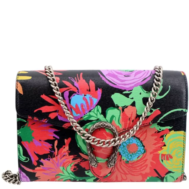 GUCCI Ken Scott Dionysus Printed Leather Shoulder Bag Multicolor