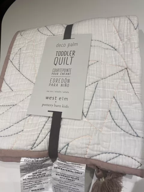 Pottery Barn Kids Deco Palm Toddler Quilt.