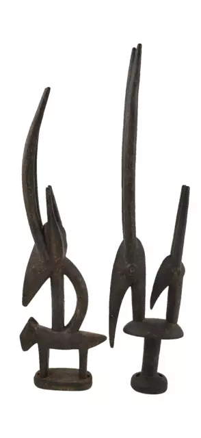 Bamana Chi Wara Antelope Headcrest Pair Mali