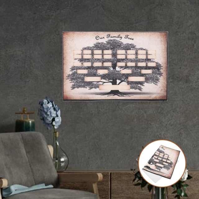 GENERATION FAMILY DIAGRAM Fillable Genealogy Poster Tree Shape Blank £ ...
