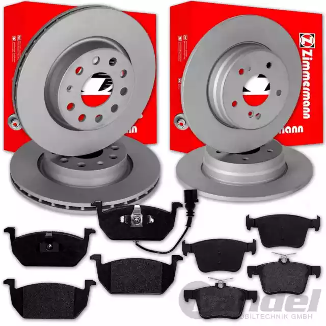 Zimmermann Disques + Revêtements Avant + Arrière Convient pour VW Golf 7 VII