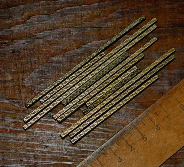 12 Prägelinien Messing Zierlinien Messing Prägen Buchbinder Pressfileten Linien