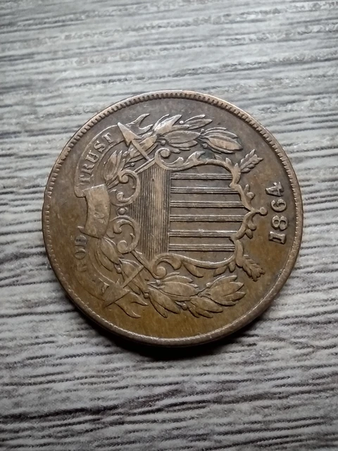 1864 USA 2 Cents Coin ref14 1864 USA 2 Cents Coin ref14