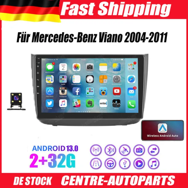 Für Mercedes-Benz Viano 2004-2011 Vito 2010-2015 10" Android 13.0 GPS Autoradio