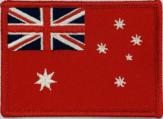 Australian National Flag Red Civil Ensign Hook & Loop Backing. FREE POST✔📩