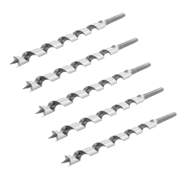 Jeu de mèches à bois hélicoïdale, HSS, 7 pcs, coffret de bois 3,4,5,6