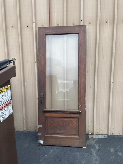 CM772 antique oak entrance door 36 x 88.25 x 1.75
