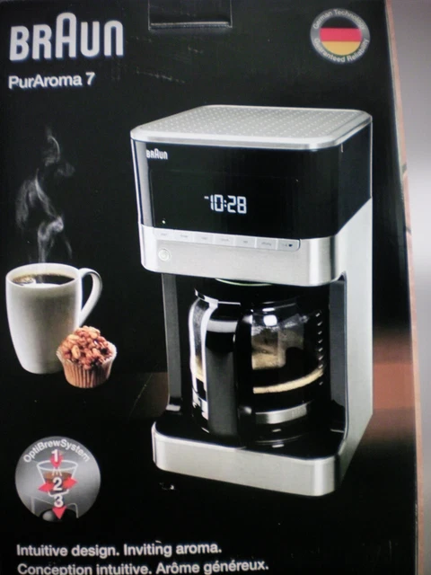 Braun  Filer Kaffeemaschine KF 7120 Edelstahl/schwarz  Neuwertig! OVP!