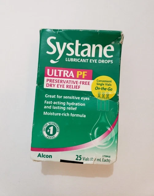 Systane Box SYSTANE ULTRA PF Lubricant Eye Drops (25 VIALS) EXPIRES: 03/2023+ *BOX ...