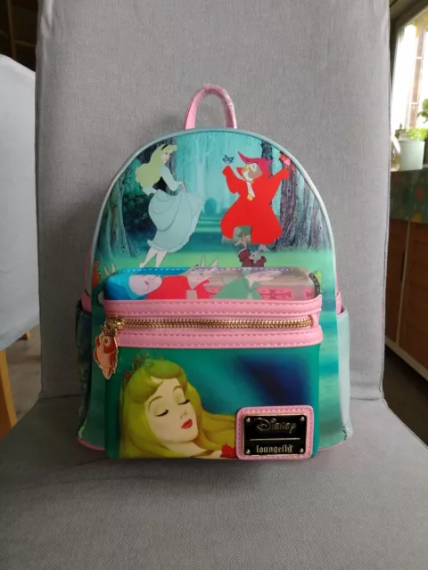 disney loungefly mini backpack la belle au bois dormant " sleeping beauty " Neuf