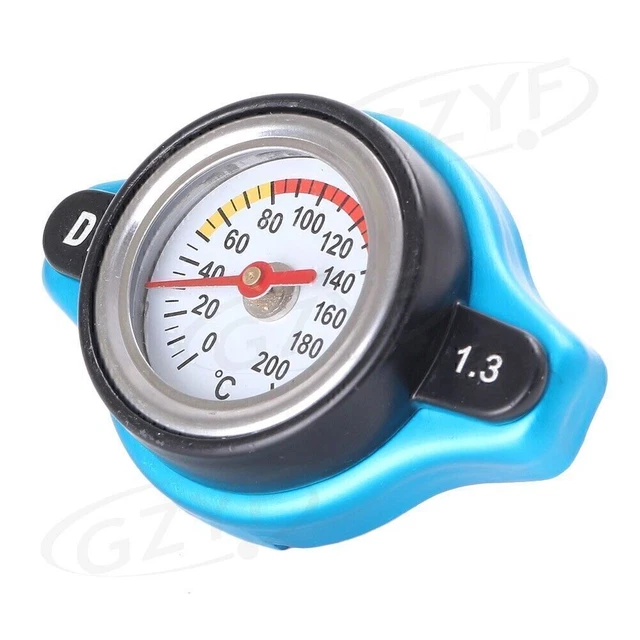 1.3Bar Car Radiator Cover Cap With Thermometer Water Temperature Gauge Meter
