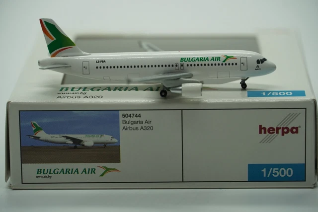 Herpa Wings 1:500 – Air VIA Bulgarian Airlines A320 – Avion Miniature Métal