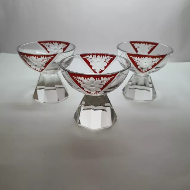 Vintage Karl Palda Liqueur / Aperitif Glasses X 3.