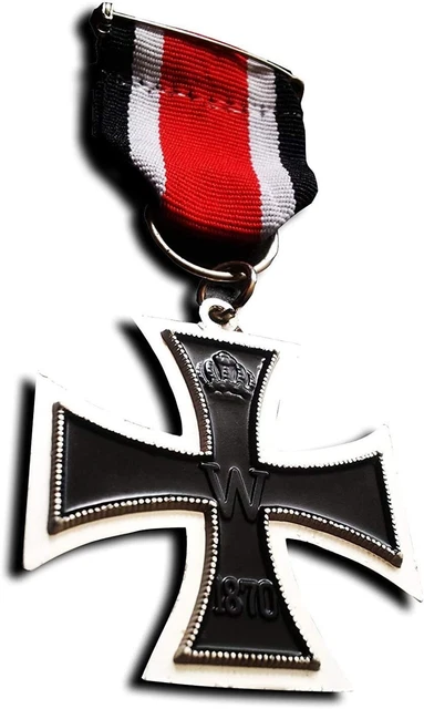 Eisernes Kreuz 2. Klasse 1870 für Kämpfer, WK1 Orden + Band, Sammler Anfertigung