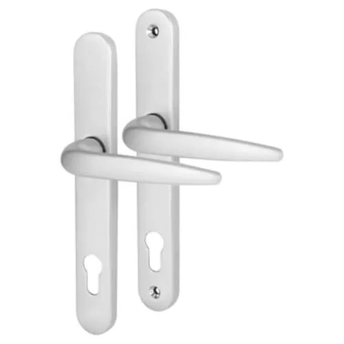 uPVC White Door Handle Sprung Double Glazing Pair Patio PVC Front Lever 210mm