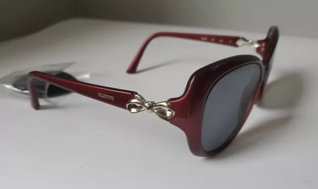 Valentino Bow Sunglasses Burgundy V639s EUC