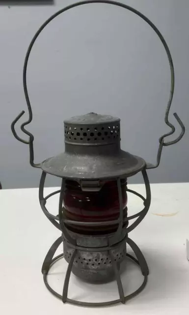 Antique Dressel Arlington NJ Railroad Lantern Red Globe L&N Lamp Free Shipping