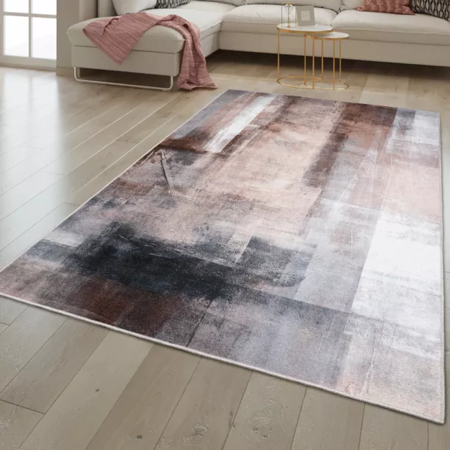 Tapis Tissage Plat Tapis Chambre Modern Vintage Abstrait Lavable