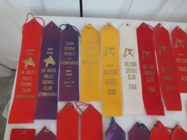 50 equestrian horse SHOW RIBBONS 1968 Riverside Hillside Tramps El Paso vtg lot 2