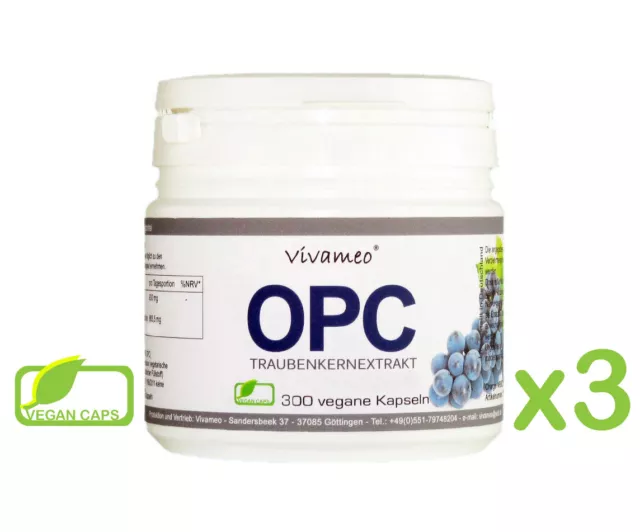 OPC Extrait de Pépins de Raisin Gélules + Vitamine C, 450 mg