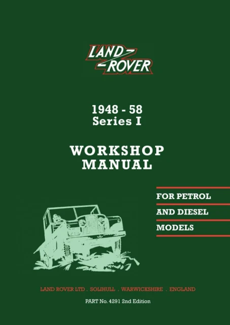 LAND ROVER 1948 - 1958 series 1 Workshop Repair Manual on CD £10.77