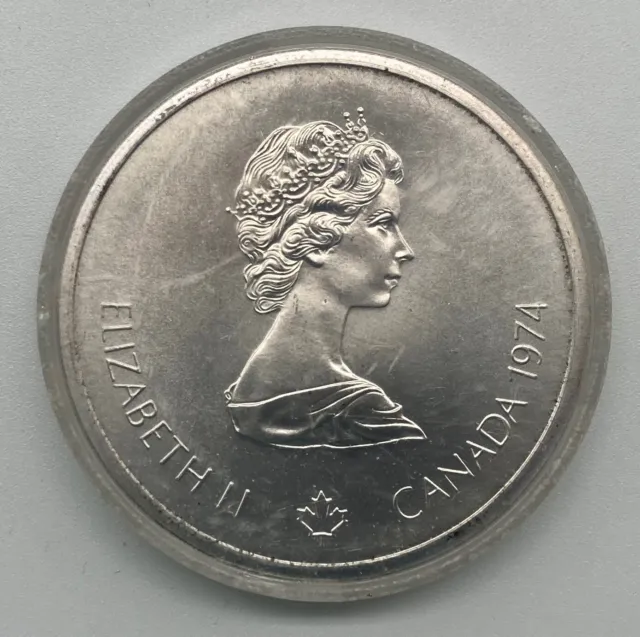 Kanada 10 Dollars Ag 1974 Elisabeth II Olympiade XXI Montreal 1976 925er Silber