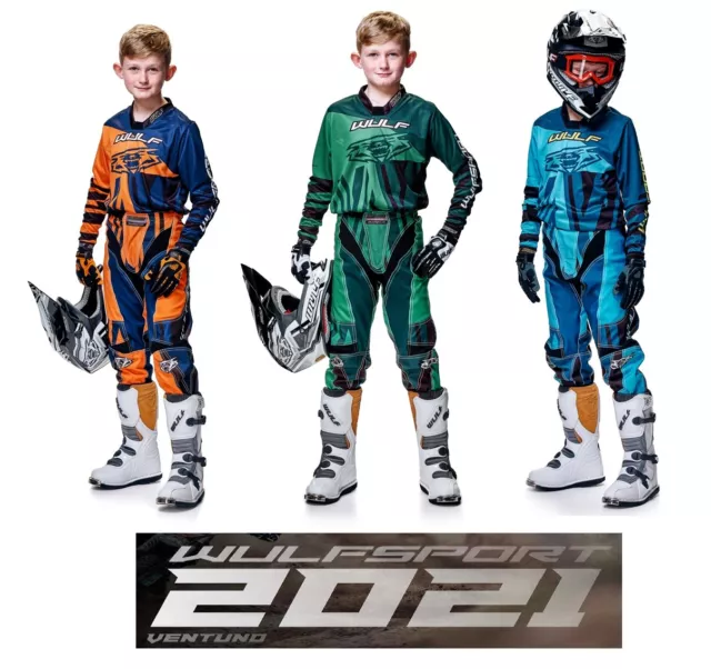 Wulfsport Kids VENTUNO 21 Kit shirt & pants age 3-13 Motorbike Motocross MX quad