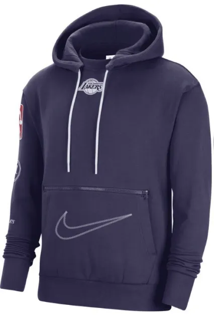 $95 NUEVA Sudadera con capucha para hombre Nike NBA LA Lakers Courtside City Edition DN4725-535 grande