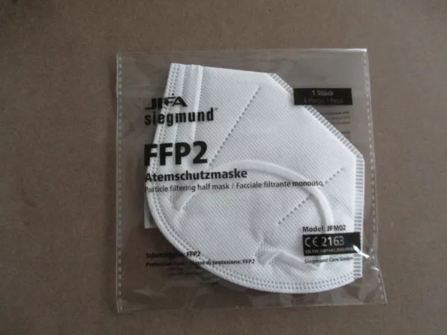 FFP2 Masken CE 2163  20 Stück einzeln verpackt