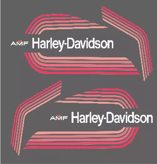 Harley Davidson Amf Sst 125 250 Adhésifs Motorrad Rouge Stickers