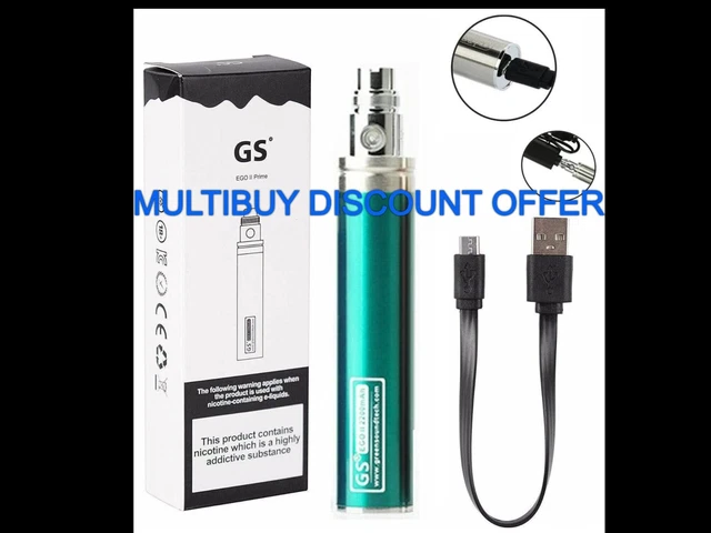 gs ego ii 2200mah e-cigarette vape battery GS Ego II 2200mAh Battery – High Capacity Vape Battery main image 0