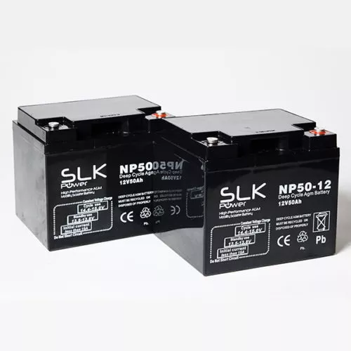 2 x 12v 50AH AGM/GEL REPLACES 38 40AH 42AH 45AH 45AH MOBILITY SCOOTER BATTERIES