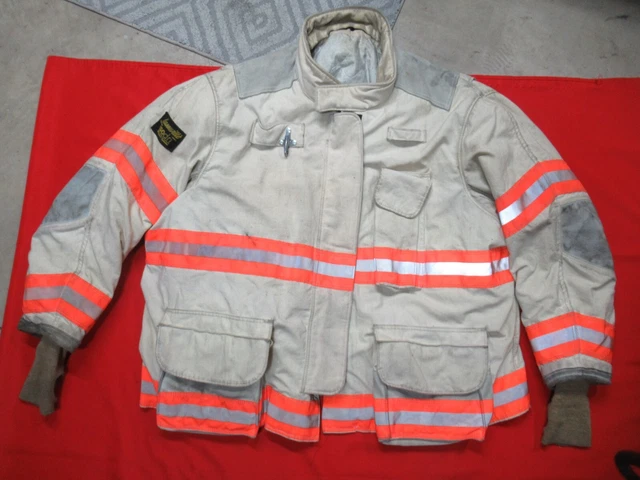 WHITE Lion Janesville 60 X 32 JACKET COAT Firefighter Turnout Bunker Gear TOW