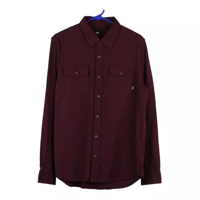 Vans Flannel Shirt - Small Red Cotton Blend