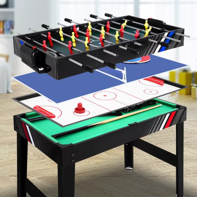 Multi Sports Soccer Tennis Table Hockey Football Pool Game Space Saving 4 In 1