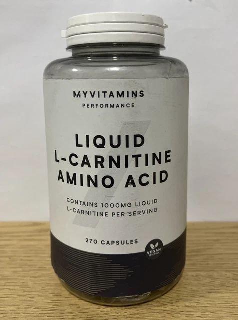 MYVITAMINS LIQUID L-CARNITINE Amino Acid 270 Capsules Exp 05/2026 £14. ...