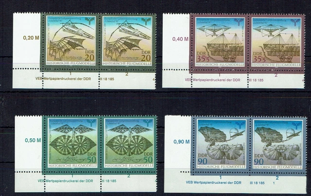 DDR  Druckvermerk DV Mi. 3311 - 3314, postfrisch