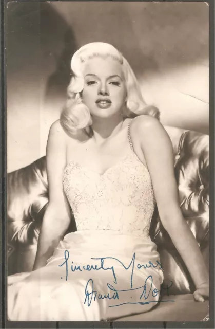 Platinum Blonde Diana Dors ,British Sex Symbol, Vintage Signed Photo Autograph