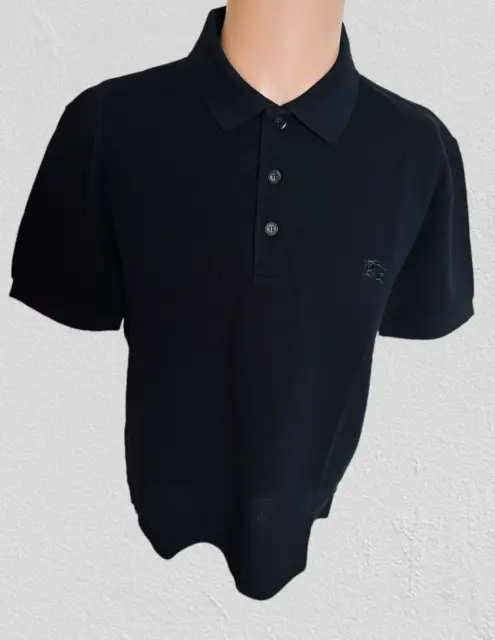 Burberry Men's Short Sleeve Casual Check Polo Shirt Black Large 3