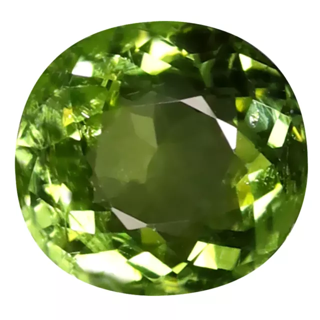 1.64 ct Magnificent Oval Cut (8 x 7 mm) Mozambique Green Tourmaline Gemstone