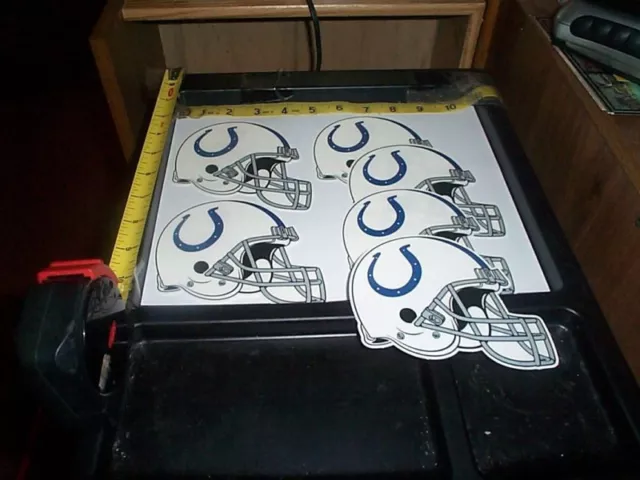6 Large Helmet stickers NFL Indianapolis Colts