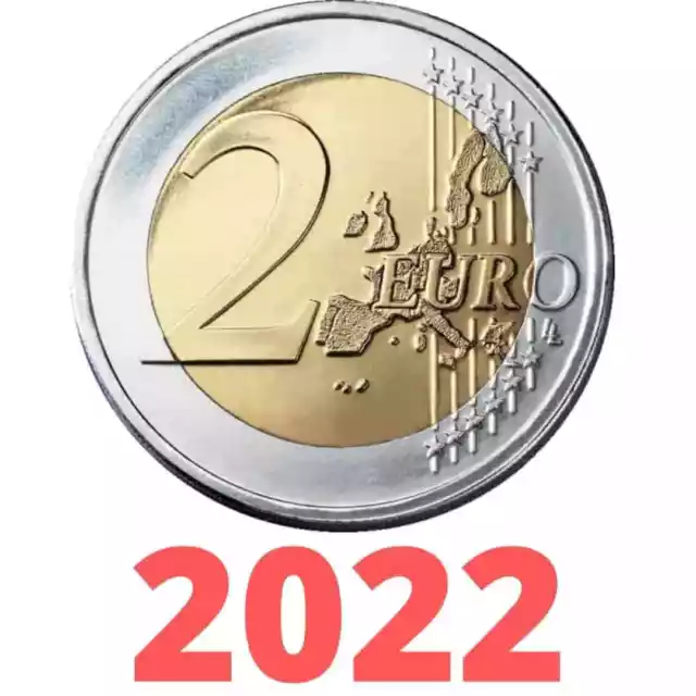 Todas Las Moneda De 2 Euros Conmemorativas De 2022 Unc. Sin Circular