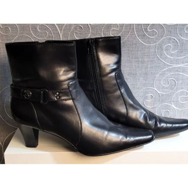 ANNE KLEIN iflex Womens Size 8.5 M Black Zip Ankle Fashion Boots Bootie