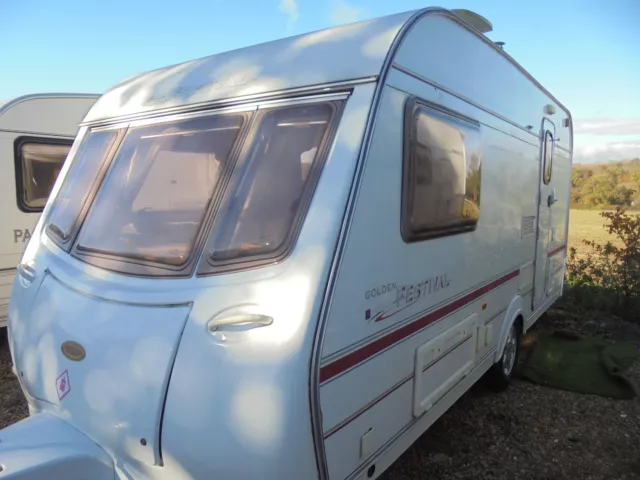 Coachman Festival  Luxury 2 Berth Touring Caravan Large End Bathroom & Paperwork