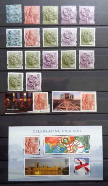 Collection of GB England Country Definitives MNH swapable face £21.50